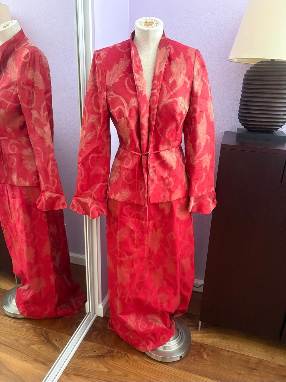 Kay Unger Silk Skirt Suit